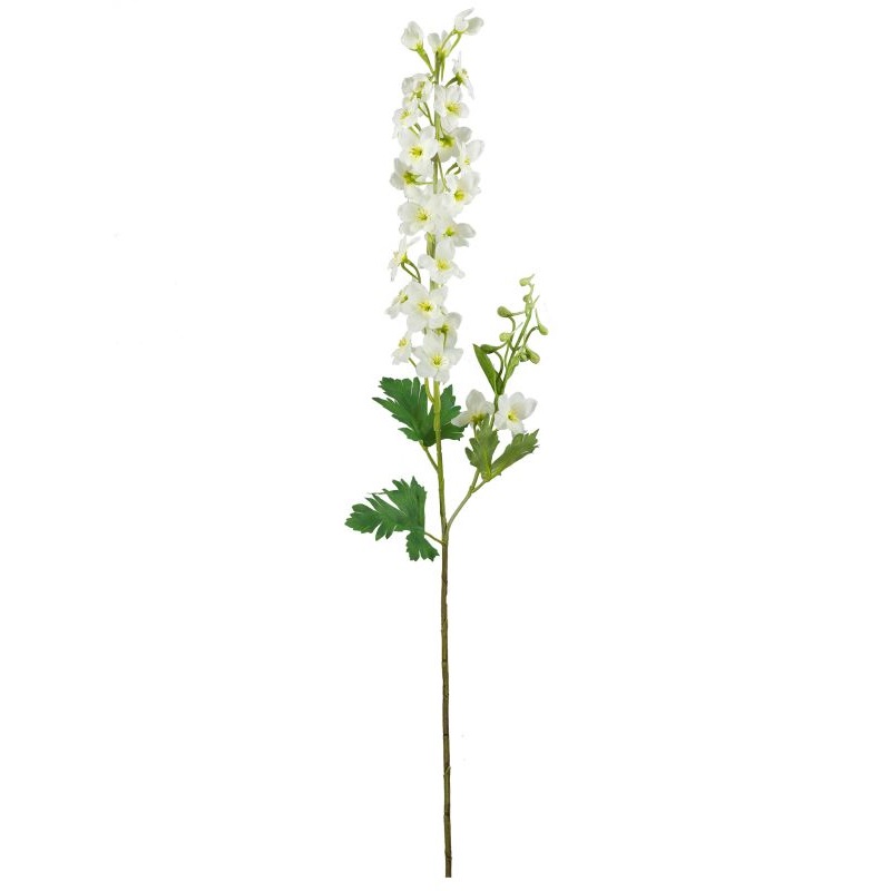 Kwiat sztuczny DELPHINIUM WHITE w kolorze białym