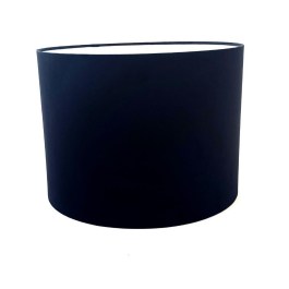Czarny welurowy abażur w kształcie cylindra do salonu VELOUR 40 cm