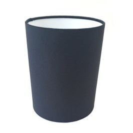 Czarny abażur welurowy VELOUR w kształcie cylindra w stylu glamour 20 cm